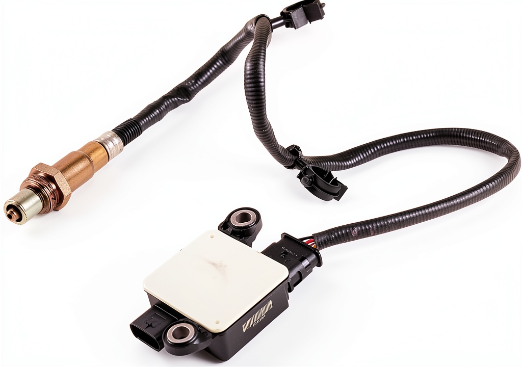 Exhaust sensor installed on a vehicle's exhaust manifold